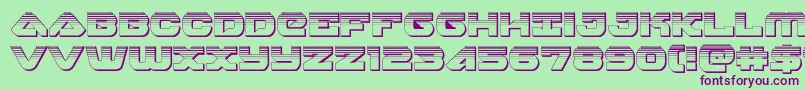 skyhawkplat Font – Purple Fonts on Green Background
