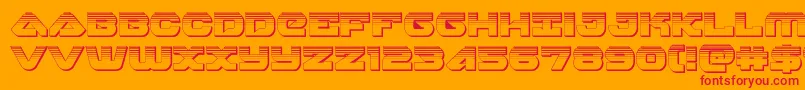 skyhawkplat Font – Red Fonts on Orange Background