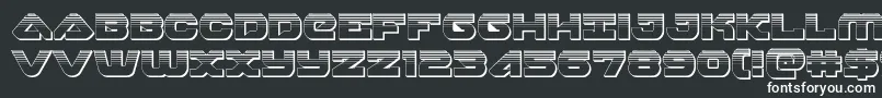 Шрифт skyhawkplat – белые шрифты на чёрном фоне