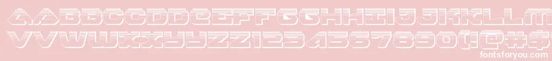 skyhawkplat Font – White Fonts on Pink Background