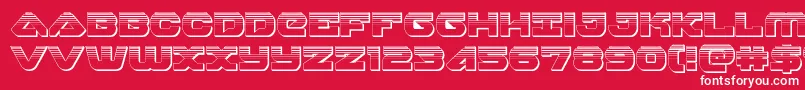 skyhawkplat Font – White Fonts on Red Background