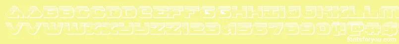 フォントskyhawkplat – 黄色い背景に白い文字