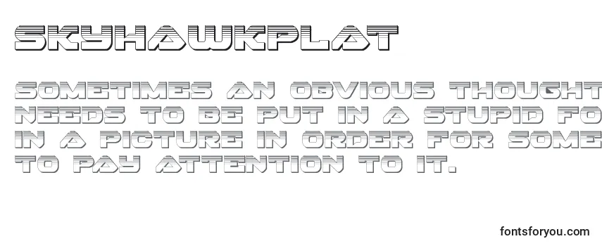 Review of the Skyhawkplat (141149) Font