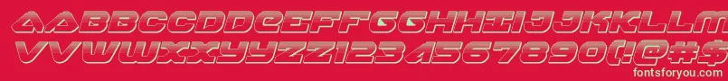 skyhawkplatital Font – Green Fonts on Red Background