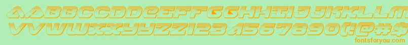 skyhawkplatital Font – Orange Fonts on Green Background