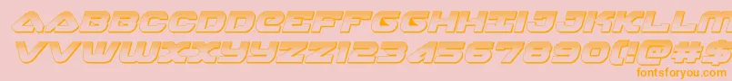 skyhawkplatital Font – Orange Fonts on Pink Background