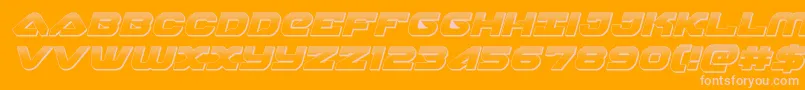 skyhawkplatital Font – Pink Fonts on Orange Background