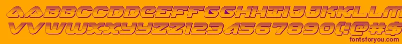 skyhawkplatital Font – Purple Fonts on Orange Background