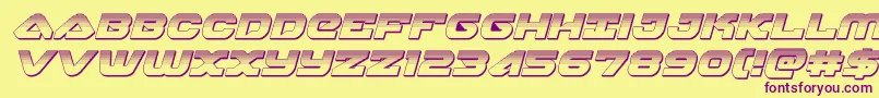 skyhawkplatital Font – Purple Fonts on Yellow Background