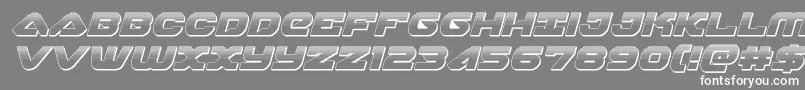 フォントskyhawkplatital – 灰色の背景に白い文字