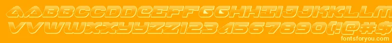 skyhawkplatital Font – Yellow Fonts on Orange Background