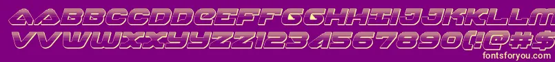 skyhawkplatital Font – Yellow Fonts on Purple Background