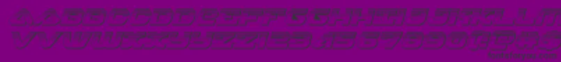 Шрифт skyhawkplatital – чёрные шрифты на фиолетовом фоне