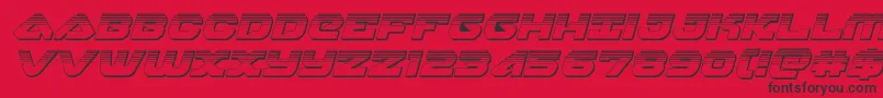 skyhawkplatital Font – Black Fonts on Red Background