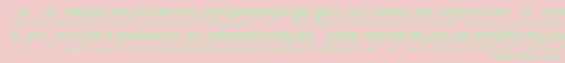 Fonte skyhawkplatital – fontes verdes em um fundo rosa