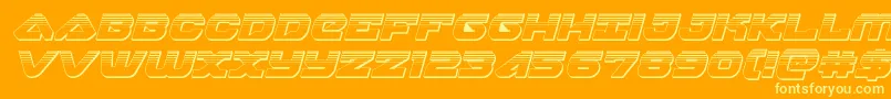 skyhawkplatital Font – Yellow Fonts on Orange Background