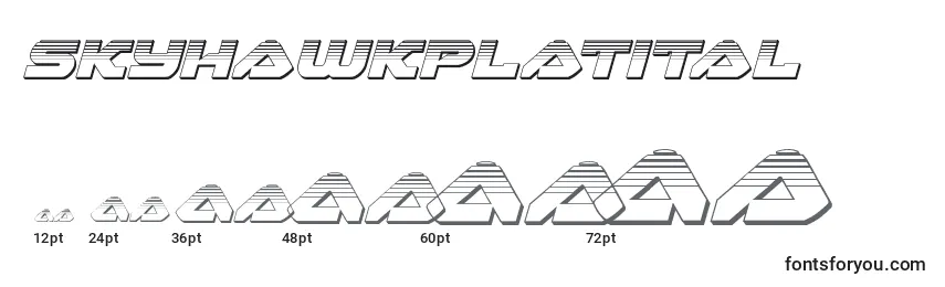 Skyhawkplatital (141151) Font Sizes