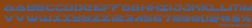skyhawkscan Font – Blue Fonts on Brown Background