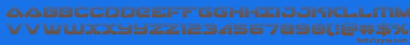 skyhawkscan Font – Brown Fonts on Blue Background