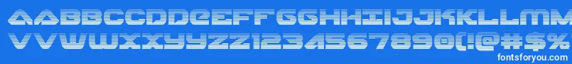 フォントskyhawkscan – 青い背景に白い文字