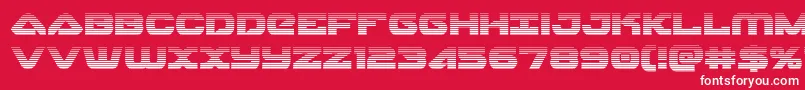 フォントskyhawkscan – 赤い背景に白い文字