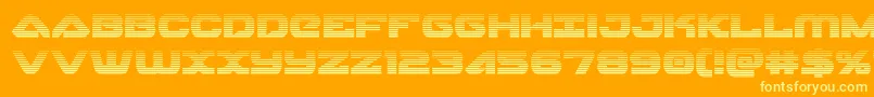 skyhawkscan Font – Yellow Fonts on Orange Background