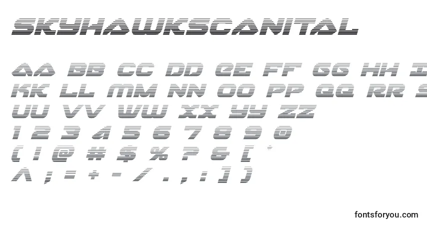 Fuente Skyhawkscanital (141155) - alfabeto, números, caracteres especiales
