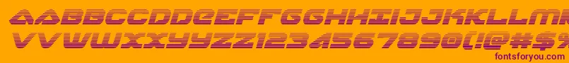 skyhawkscanital Font – Purple Fonts on Orange Background