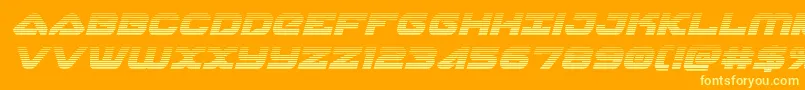 skyhawkscanital Font – Yellow Fonts on Orange Background