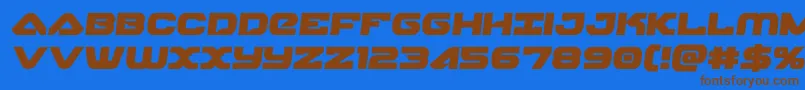 Fonte skyhawksemi – fontes marrons em um fundo azul