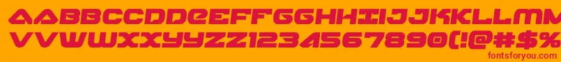 skyhawksemi-Schriftart – Rote Schriften auf orangefarbenem Hintergrund