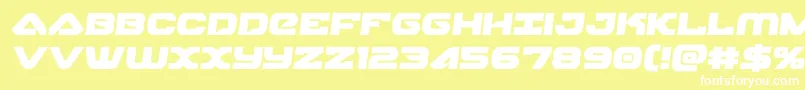 フォントskyhawksemi – 黄色い背景に白い文字