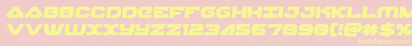 skyhawksemi Font – Yellow Fonts on Pink Background