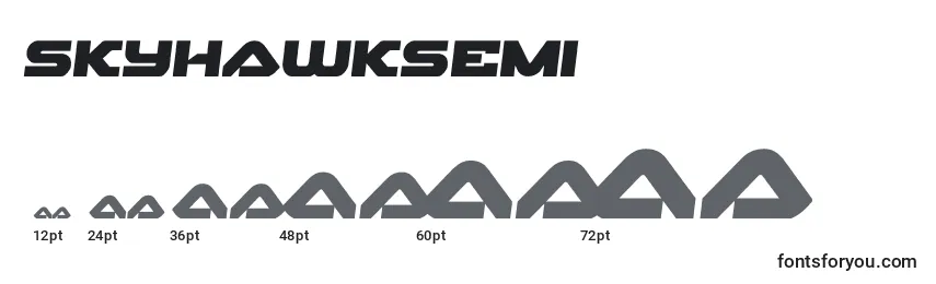 Skyhawksemi (141156) Font Sizes