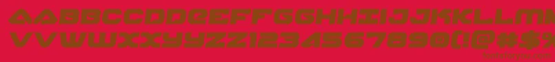 skyhawksemi Font – Brown Fonts on Red Background