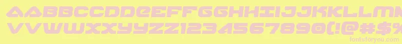 skyhawksemi Font – Pink Fonts on Yellow Background