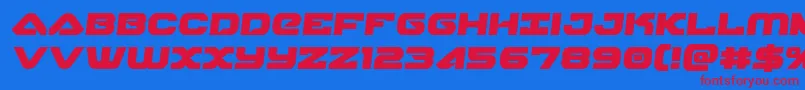skyhawksemi Font – Red Fonts on Blue Background