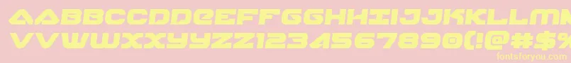 skyhawksemi Font – Yellow Fonts on Pink Background
