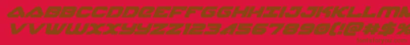 skyhawksuperital Font – Brown Fonts on Red Background