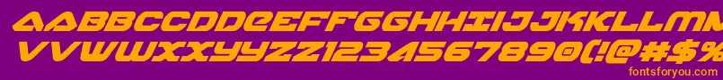 skyhawksuperital Font – Orange Fonts on Purple Background