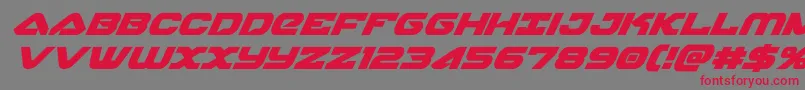 skyhawksuperital Font – Red Fonts on Gray Background