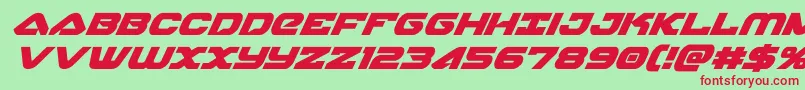 skyhawksuperital Font – Red Fonts on Green Background