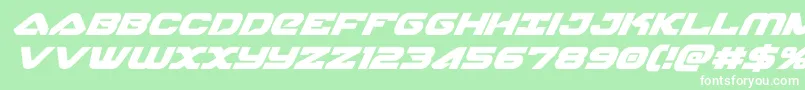 skyhawksuperital Font – White Fonts on Green Background