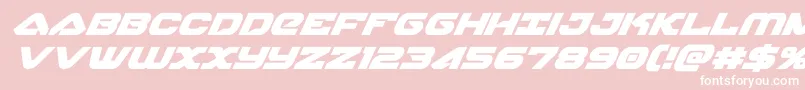 skyhawksuperital Font – White Fonts on Pink Background