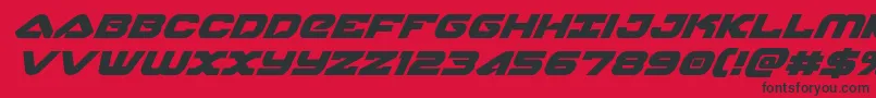 skyhawksuperital Font – Black Fonts on Red Background