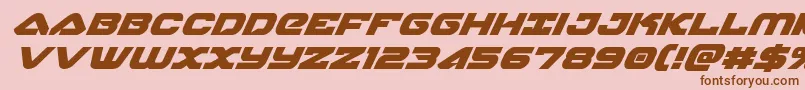 skyhawksuperital Font – Brown Fonts on Pink Background