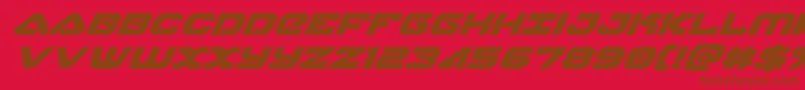 skyhawksuperital Font – Brown Fonts on Red Background