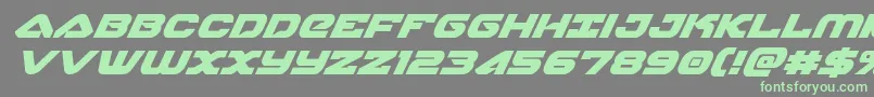 skyhawksuperital Font – Green Fonts on Gray Background