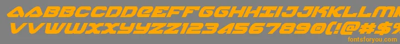 skyhawksuperital Font – Orange Fonts on Gray Background