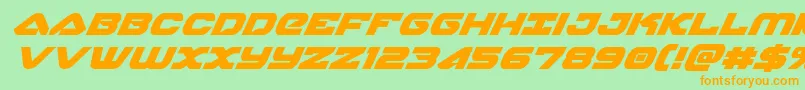 skyhawksuperital Font – Orange Fonts on Green Background